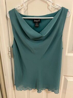 b.i.y.a.y.c.d.a. Women's Teal Sleeveless Blouse - Size Large
